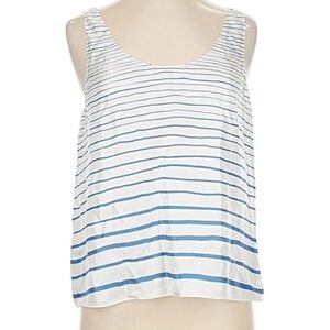 Theory Blue and White Striped Tank Top